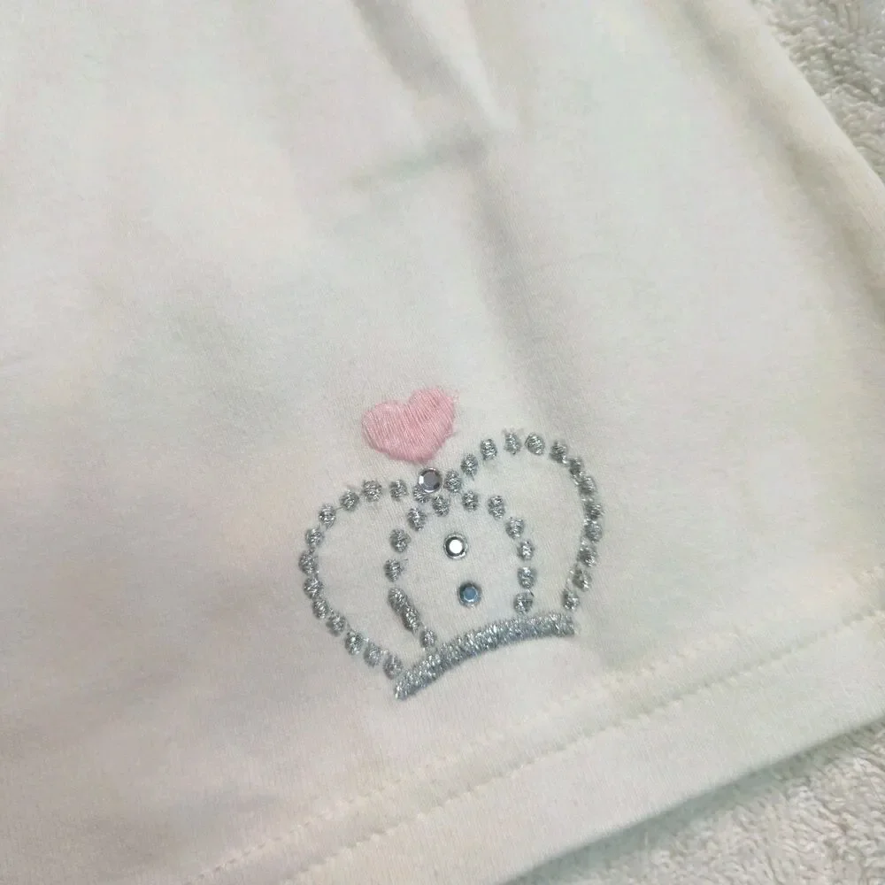 Vintage Gymboree Top Girls Size 5 Ivory School Girls Rock Tunic Crown Y2K NWT